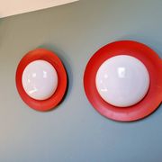 Paire d'appliques murales Space Age orange XXL, 1960