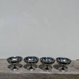 4 stainless steel cups 1970