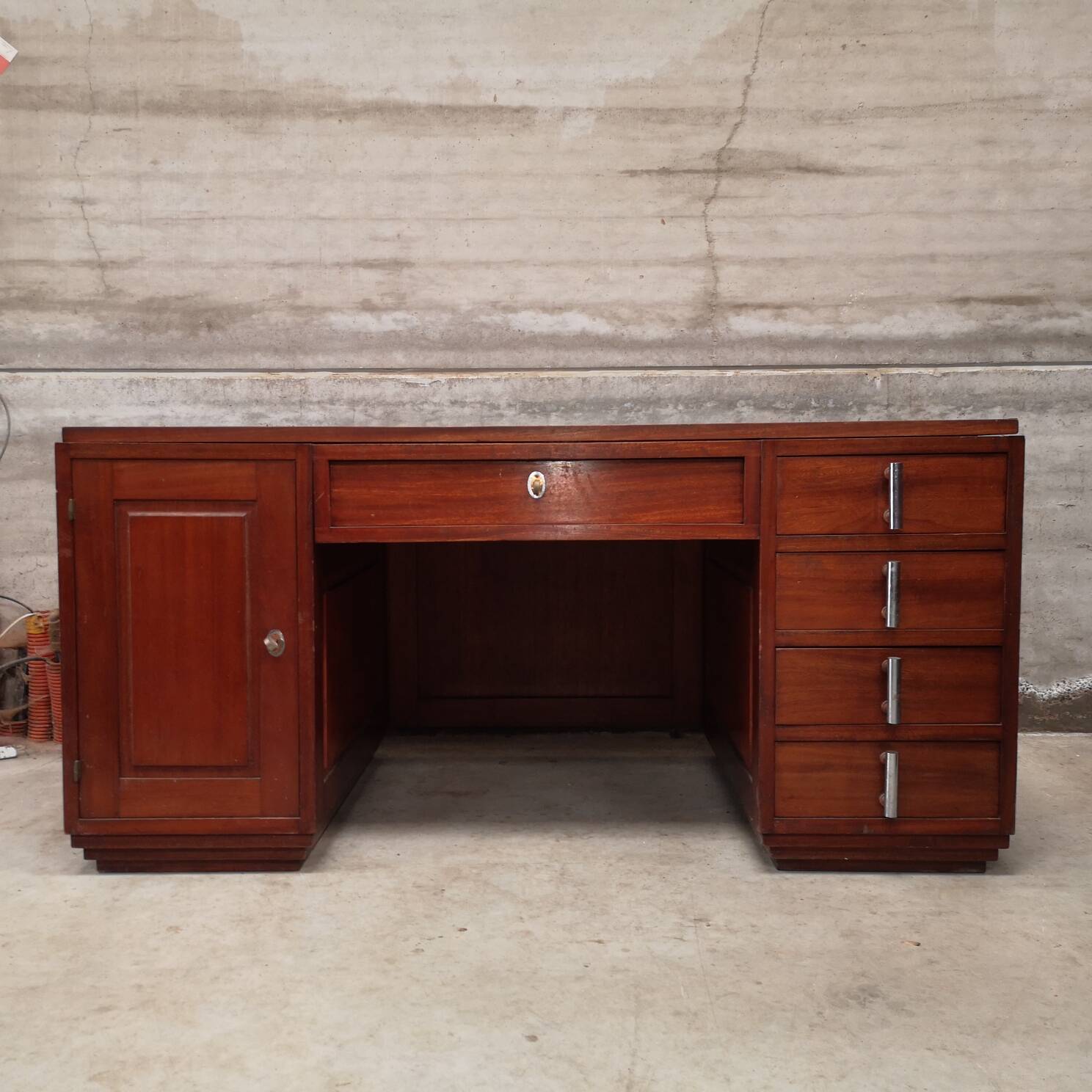 Modernist mahogany desk from cuba dominique art deco 1940