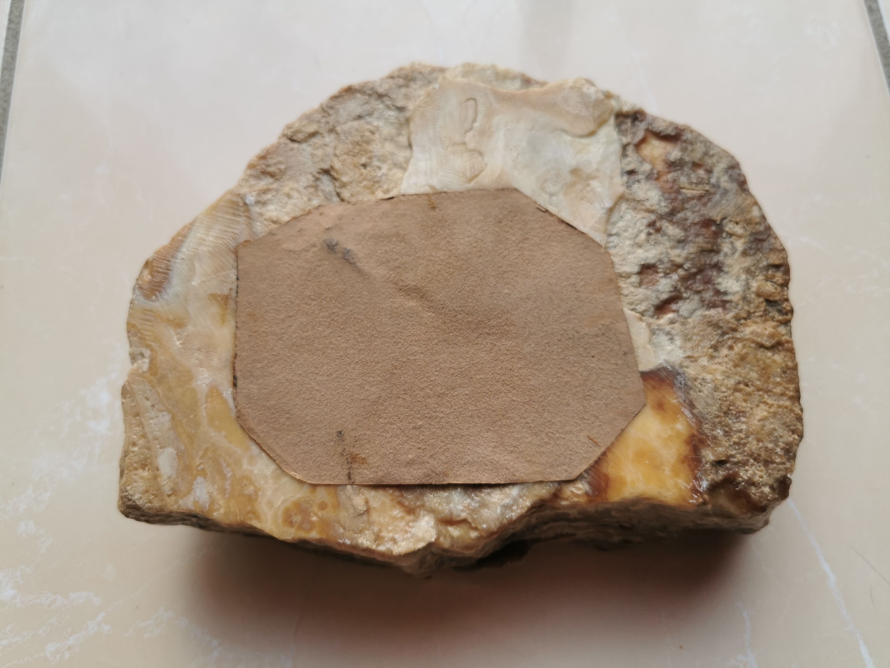 Brutalist onyx ashtray