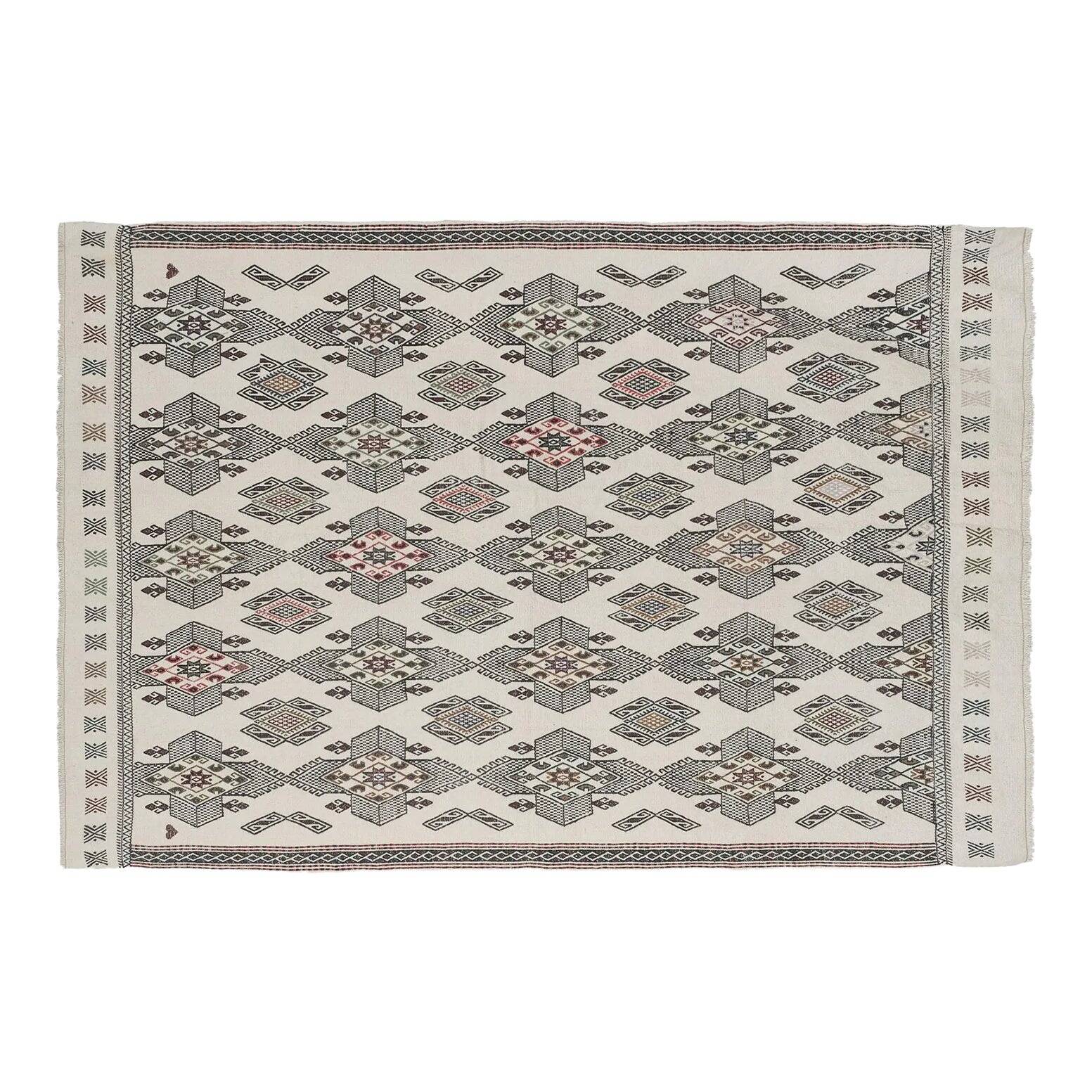 Vintage Turkish kilim handwoven 157x225 cm