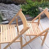 Pair of folding chairs Scandinavian style 70s