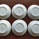 6 flat plates Villeroy & Boch Mettlach celadon green and vintage gold 1960s