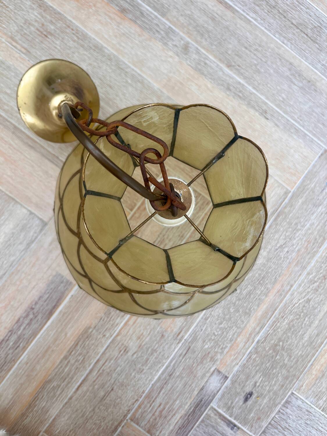 Golden mother-of-pearl "Mermaid" earrings