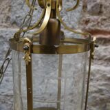 Lantern in brass and chissed glass