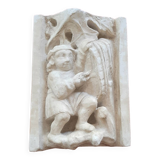 Medieval bas-relief in the Louvre Museum