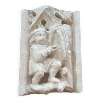 Medieval bas-relief in the Louvre Museum