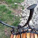 Banc de jardin ancien avec pieds en fonte vintage xxeme