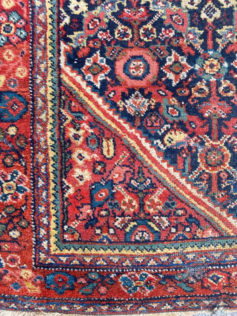 Old Persian carpet of Mahal handmade 126x197 cm