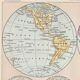 Planche ancienne mappemonde 1898