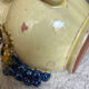 Earthenware jug/carafe HB with grape bunch slip decoration.