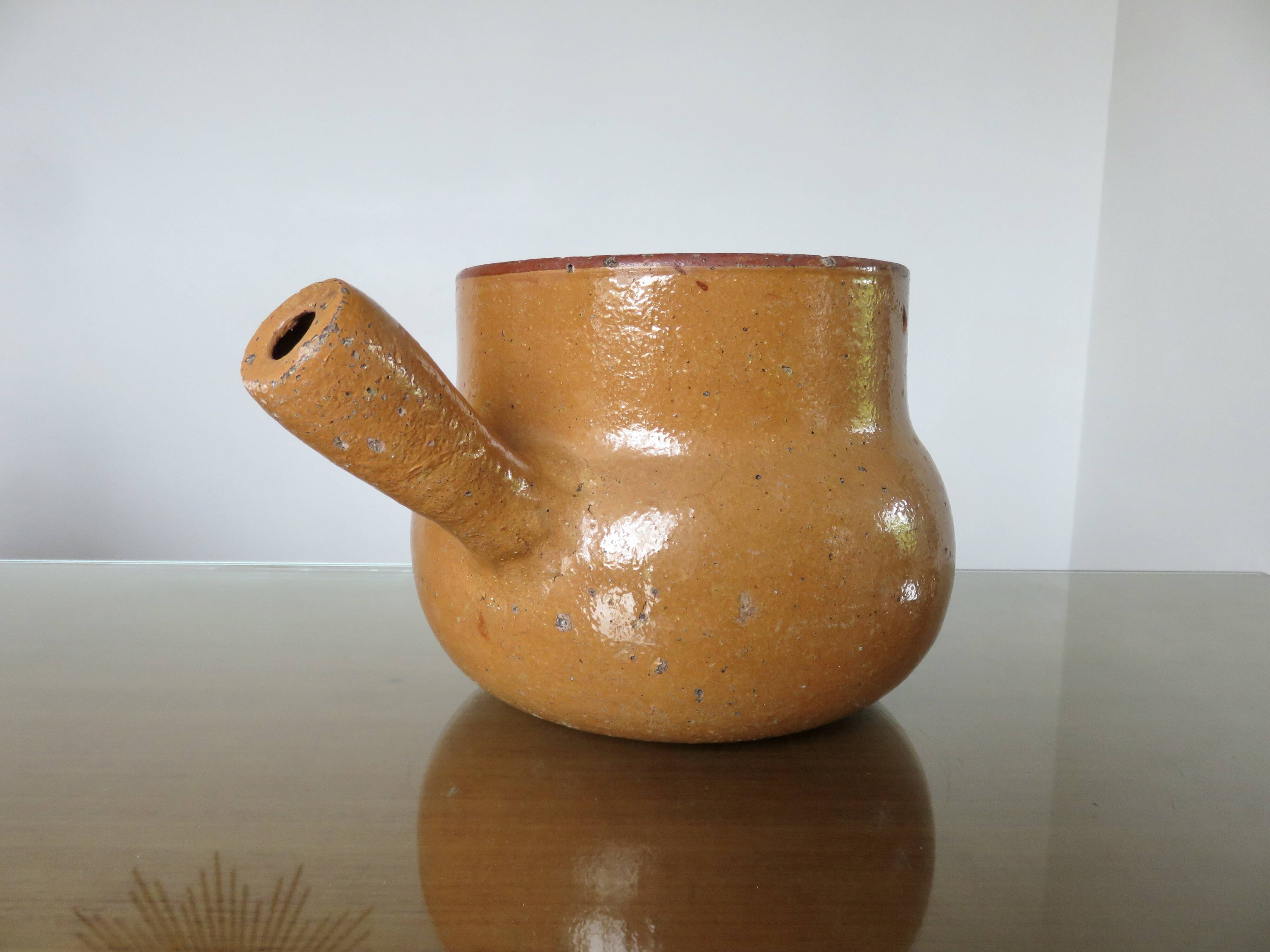 Flower pot, Vallauris ceramic frying pan signed 1950