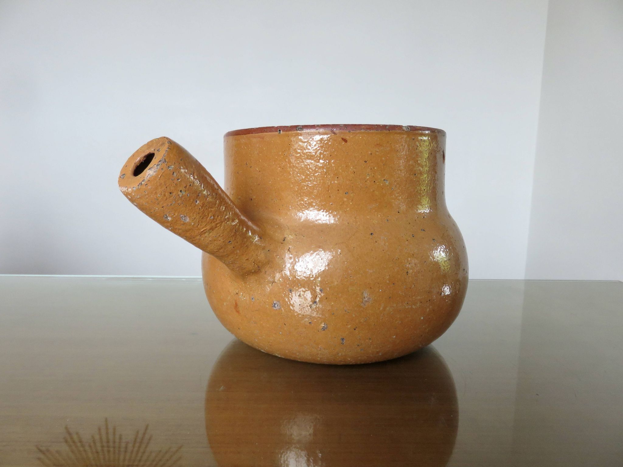 Flower pot, Vallauris ceramic frying pan signed 1950