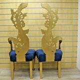 Louis XV style armchairs in the shape of a feather