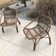 Pair of rattan armchairs