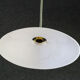 Smooth white opaline pendant lamp comes with a new cable and new brass socket