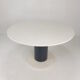 Table à manger ronde en marbre, années 1980