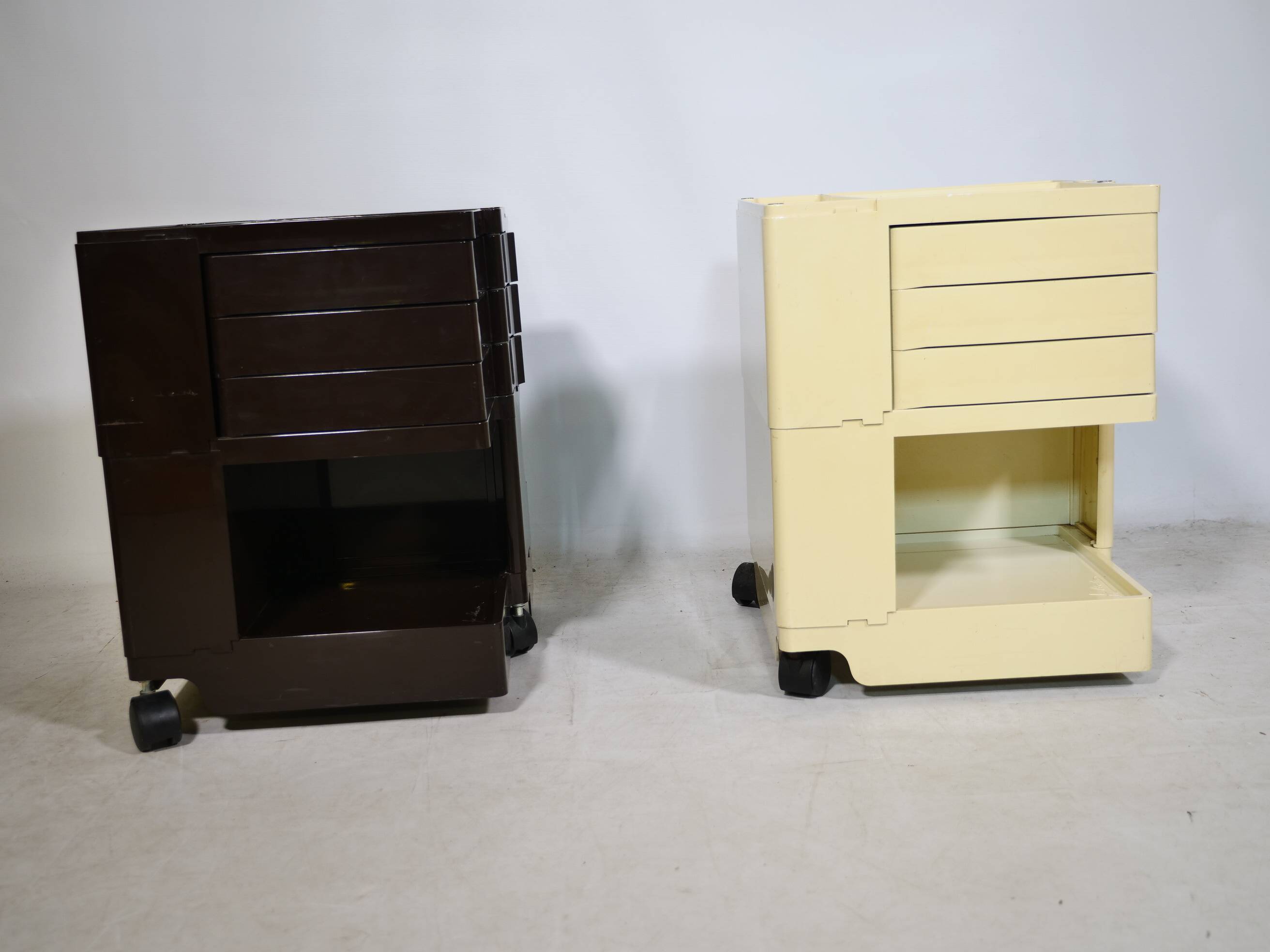 Space Age Rolling Cabinets in Plastic by Joe Colombo, Set of 2, 1970