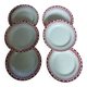 6 old Digoin and Sarreguemines dinner plates