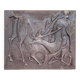 Cast iron fireplace plaque. Signed "L. Martinez". Stern Foundry Circa 19
