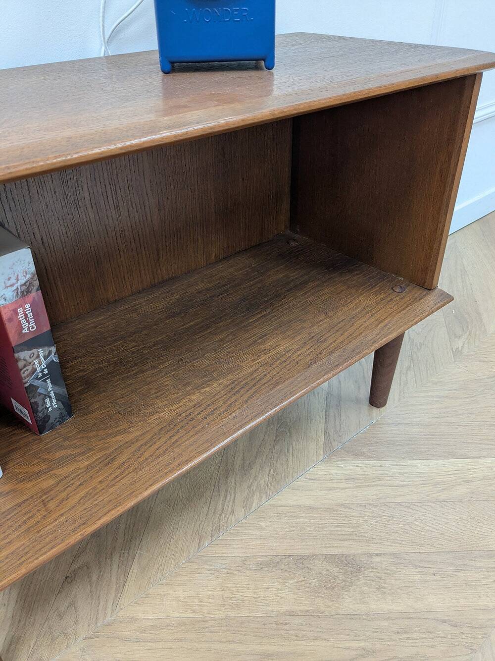 Petit meuble de rangement bois 70s