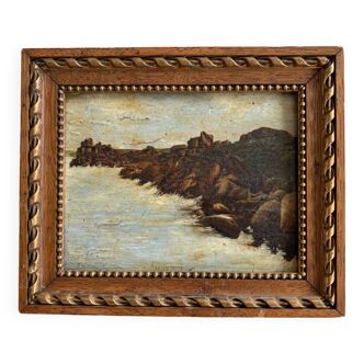 Oil on panel, old painting