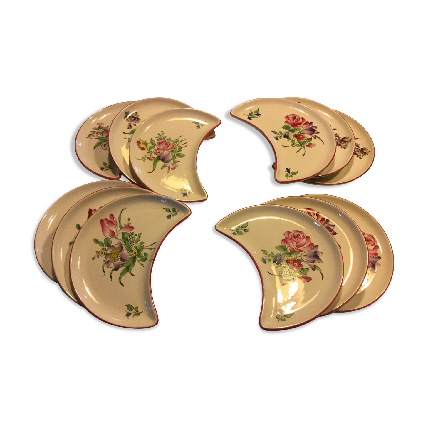 KG Luneville earthenware salad plates