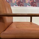 Set of 6 "1960s design" leather armchairs.