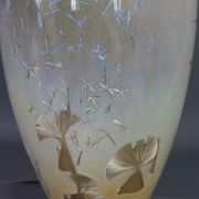 Designer vase ceramic glazed and iridescent vintage 80s
