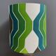 Ceramic table lamp green shade by  Hustadt-leuchten 1970s
