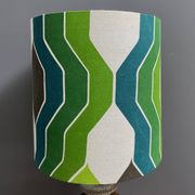 Ceramic table lamp green shade by  Hustadt-leuchten 1970s