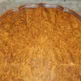 Vintage 1940s Burr Walnut swivel coffee table.