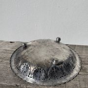 Openwork silver-plated metal fruit bowl or basket