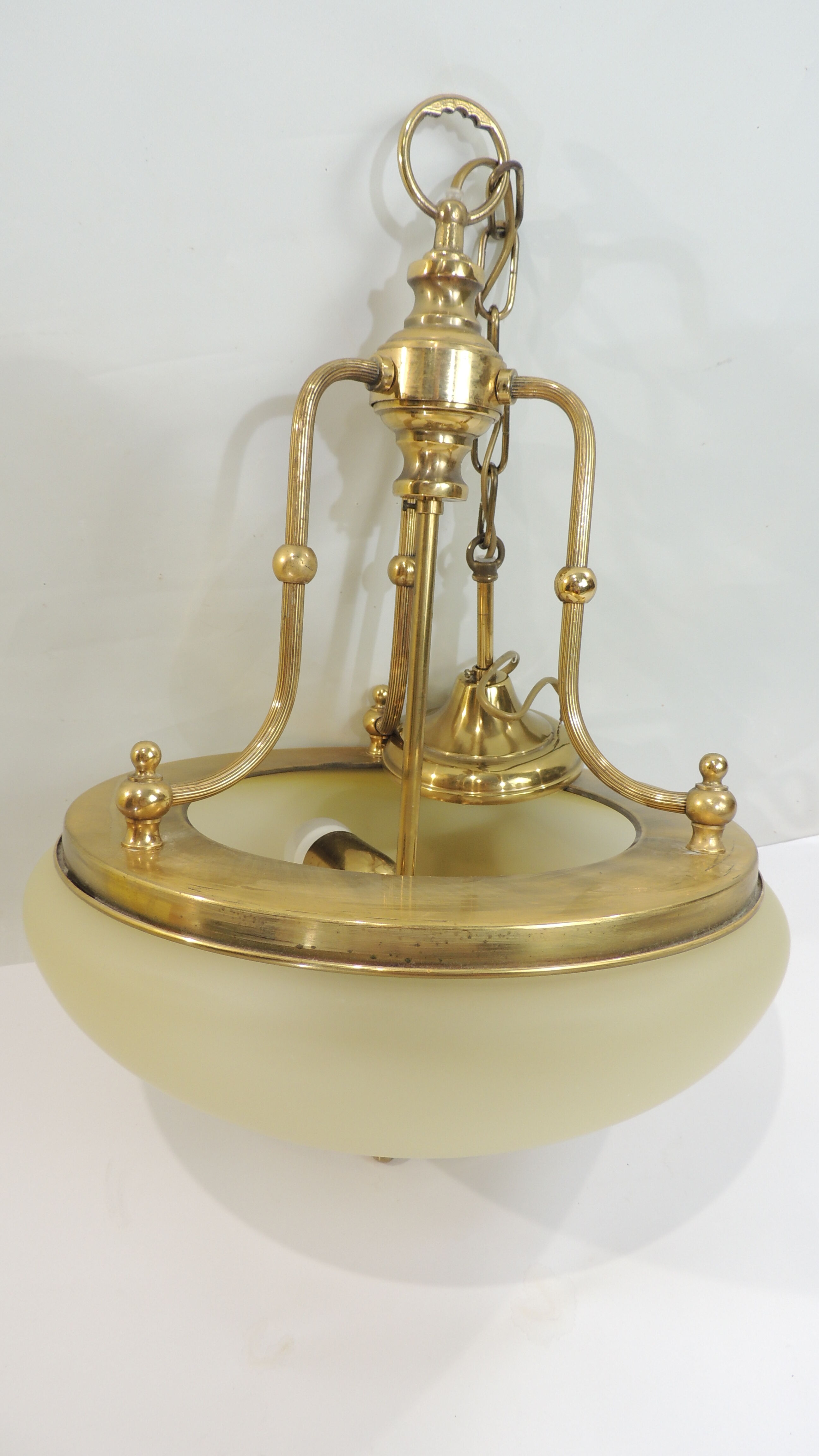 Glass and brass / vintage suspension