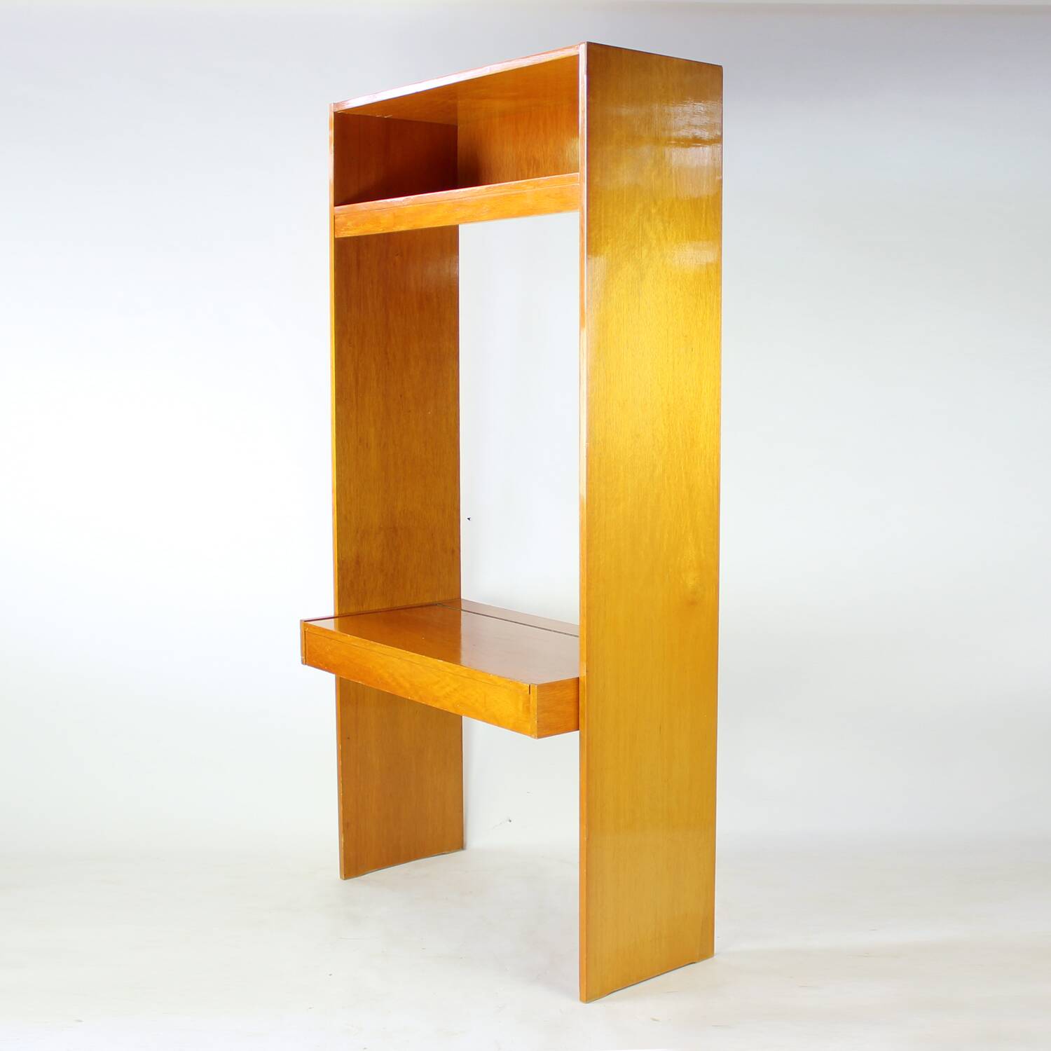 Architectural Mid Century Dressing Table With Hidden Compartment, Czechoslo