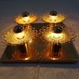 Space Age JBS Brass Sconce by Joseph Brumberg, 1960s