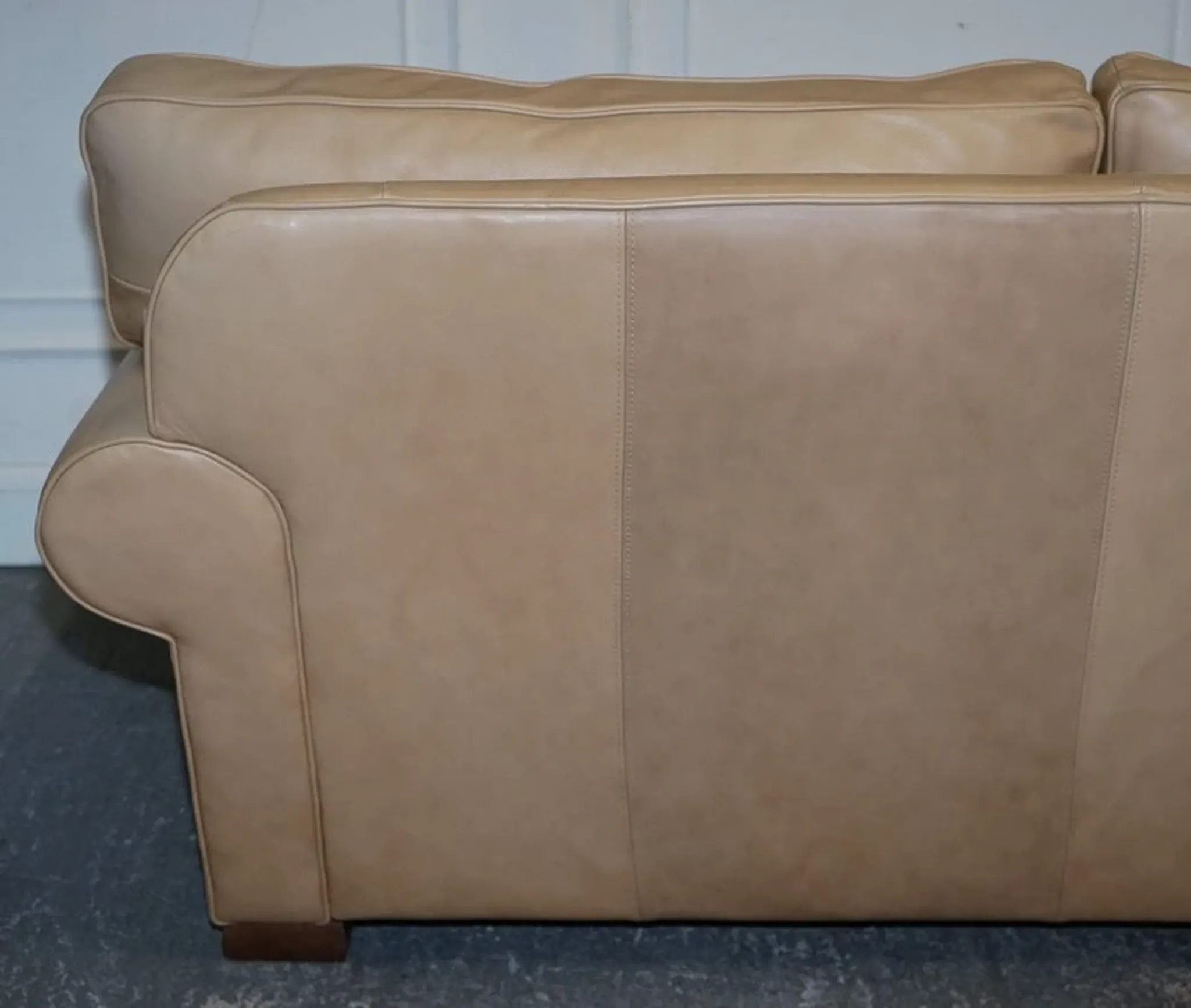 Brown Leather Two-Seater Sofa by Multi York England