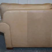 Brown Leather Two-Seater Sofa by Multi York England