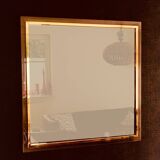 Postmodern Square Bronze Mirror from Belgo Chrom, Belgium, 1980s