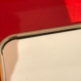 Barber mirror 30 x 24 chrome with vintage chain 1960 60