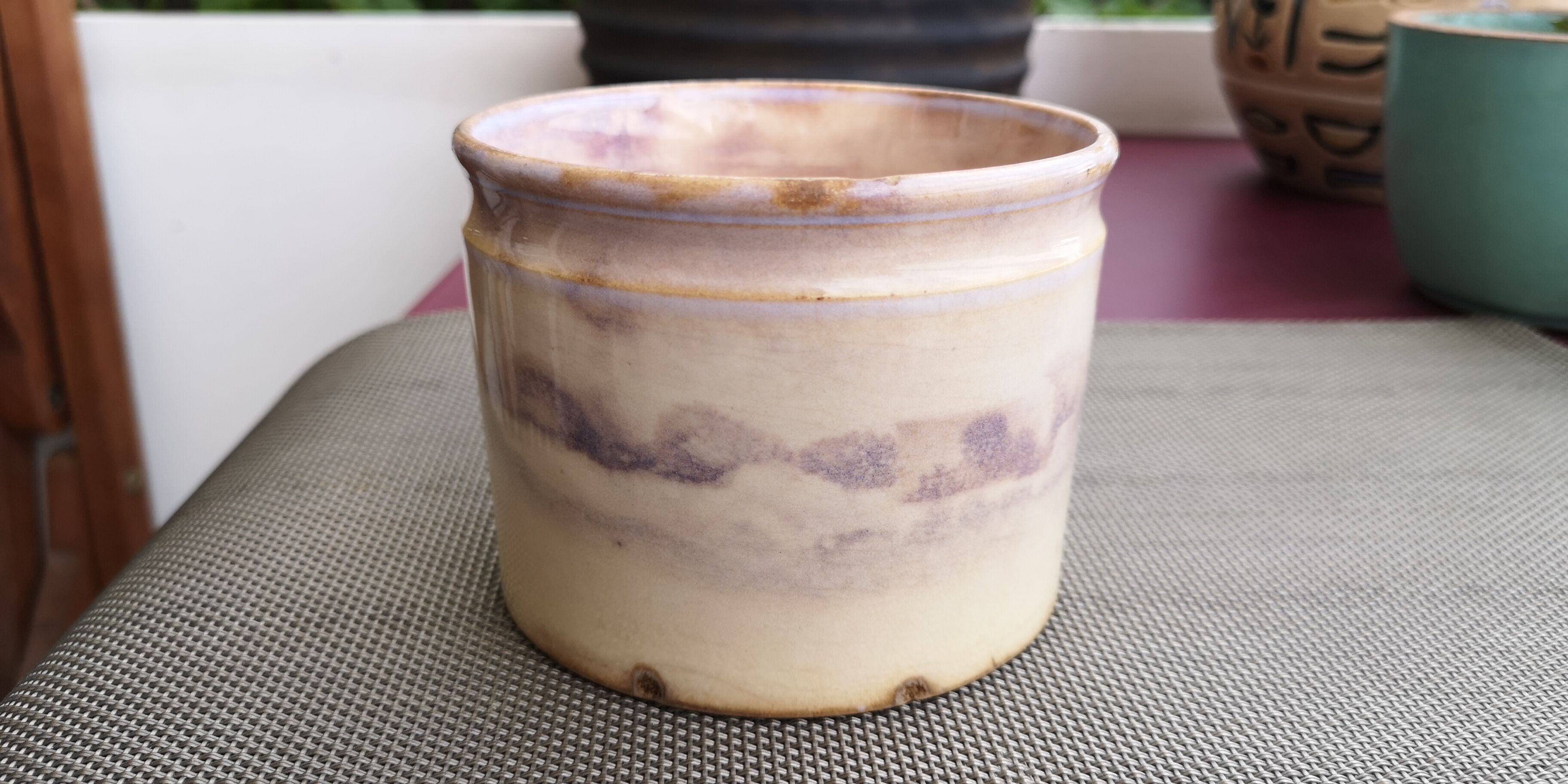 Gien opaque porcelain pot - Late 19th/early 20th century