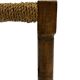 Vintage Wooden Stool With Rope Seat 60s Minimalist