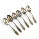 Set of mocha spoons, mid-century modern, silver-plated brass, D. Fraget, Poland, 1950s