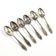Set of mocha spoons, mid-century modern, silver-plated brass, D. Fraget, Poland, 1950s