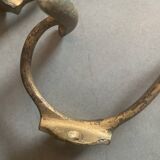 Paire de patères porte manteaux en laiton