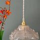 Vintage frosted glass pendant light (DF1)