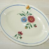 Plat ovale ancien Lunéville Art Nouveau