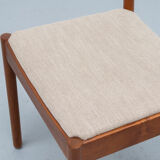 Danish dining chairs set by Johannes Nørgaard 1960s