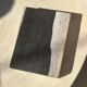 Porte savon en bois pétrifié bandes blanches de chaque côté