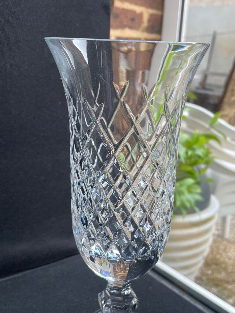 Sèvres crystal vase stamped